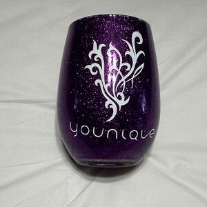 Younique Purple Glitter Decorative Stemless Vase